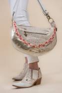 Artemisa Grey Leather Handbag